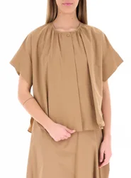 Blusa in cotone CAMMELLO 42