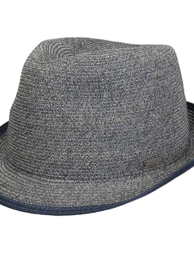 Crenford Straw Trilby Hat by - navy - Female - Size: L (58-59 cm) - Bugatti - FashionsVida