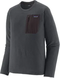 Polaire gaufrée à séchage rapide zippée - M's R1 Air Crew Smolder Blue - Taille L - Bleu