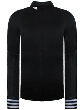 Performance Womens Black Cycling Track Jacket - Grey - Size Small - Adidas - FashionsVida