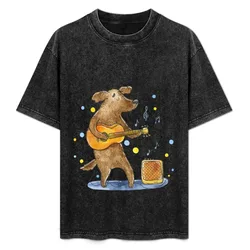 Musician dog by Tania Samoshkina T-Shirt Moisture Wicking Athletic T-Shirt