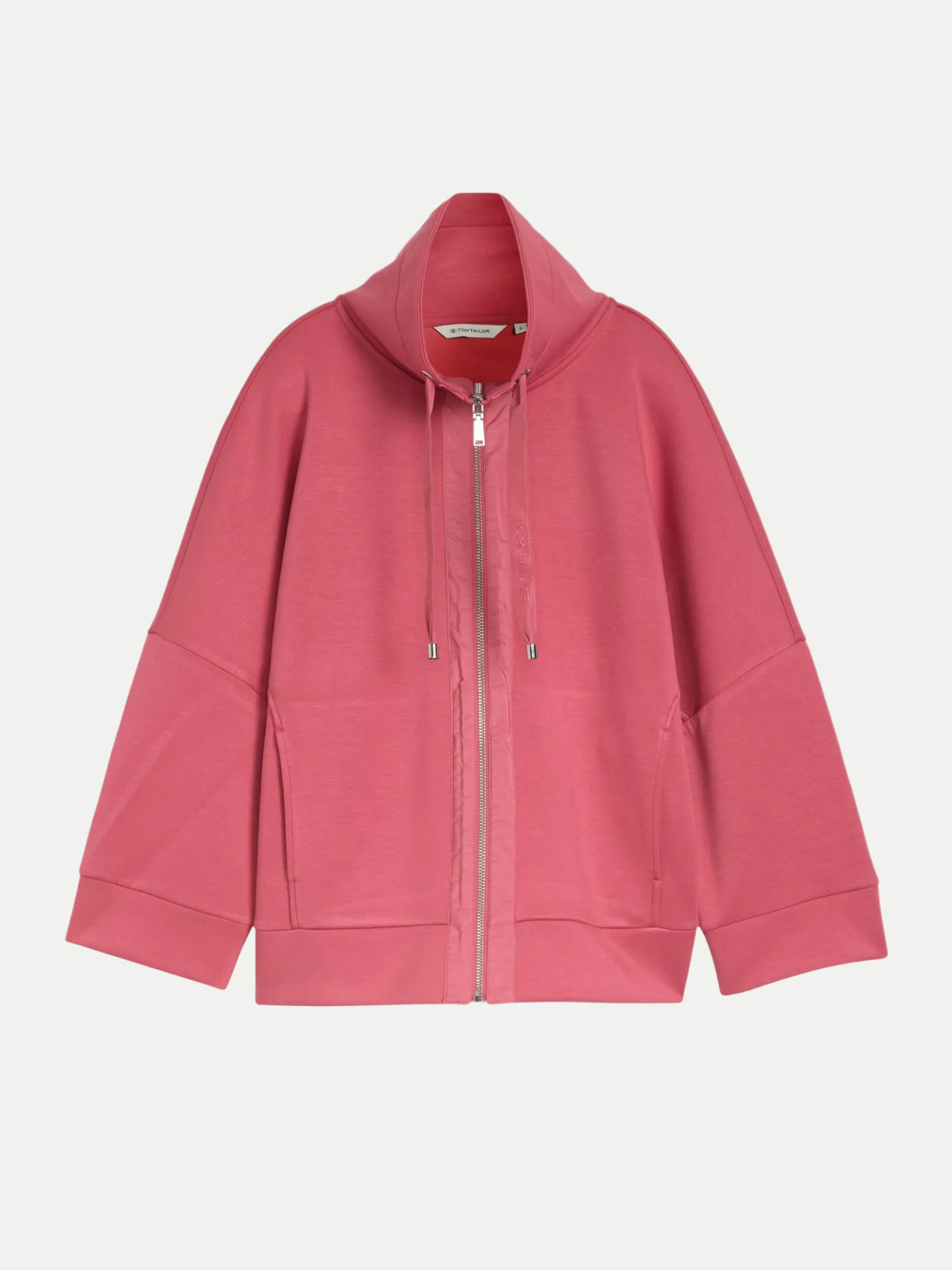 Boxy-Fit Scuba Sweatjacke Rosa 3XL - Tom Tailor Casual - FashionsVida
