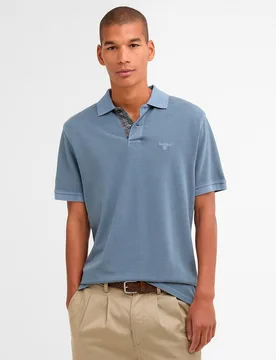 Polo de hombre liso y de manga corta - Barbour - FashionsVida