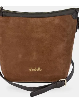 Bolso crossbody realizado en serraje y piel napa - El Caballo - FashionsVida
