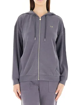 Felpa con zip GRIGIO SCURO S - EA7 EMPORIO ARMANI - FashionsVida