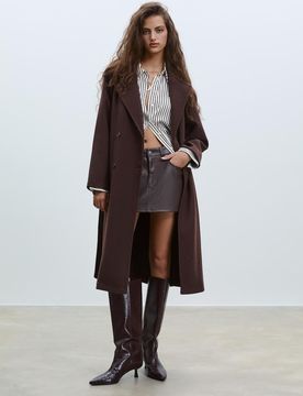 Trenchcoat mit weichem Griff Braun L