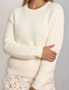 Maglione a grossa maglia con miscela di lana - nude