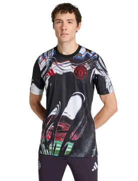 Manchester United 25/26 Pre Match Jersey Men Jerseys/Replicas - Black - Size XXXL - Poly Mesh - Black - Size: 3X-Large - Adidas - FashionsVida