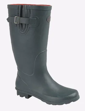 Helmsley Wellingtons Womens (Wide Fit) - Green - Size Uk 3 - Stormwells - FashionsVida