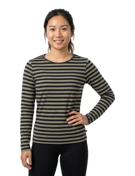 Fie Long Sleeve T-shirt Dark Sand Stripe L Women - Redgreen - FashionsVida