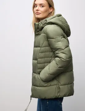 Kurze Steppjacke female Grün