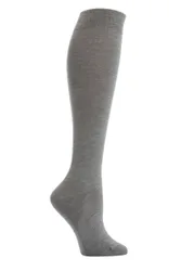 Pair Shetland Soft Merino Wool Knee High Socks Ladies 5.5-6.5 Ladies - - Grey - Size: Small