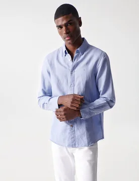 Camisa de hombre con mezcla de lino - Salsa Jeans - FashionsVida