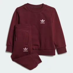 Set adicolor Crew 6-9M Maroon / Clear Pink
