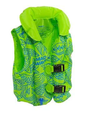 Fishes Swimming Vest Green 3-6 years unisex - Mad Wave - FashionsVida