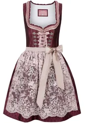 Dirndl Rosalinde (bordeaux, Gr. 40) von Wiesnwuid für Damen, 100% Polyester