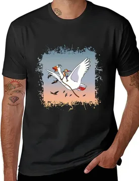Nils Holgerson flying T-Shirt boys whites plain tops Men's t-shirt - Aliexpress - FashionsVida