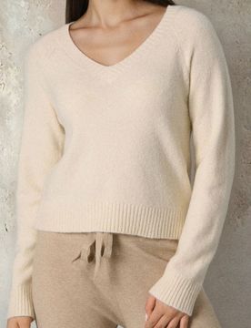 Maglione con scollo a V - nude