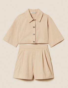 Completo bambina beige safari