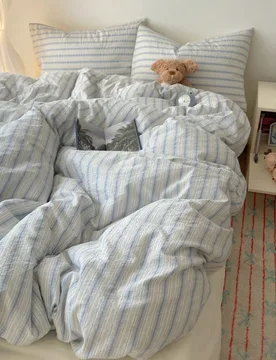 Juego de ropa de cama de 3 piezas de poliéster con estampado minimalista vintage, ropa de cama para dormitorio, juego de ropa de cama decorativa para - Shein - FashionsVida