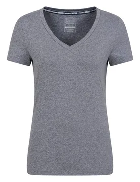 Vitality' Quick Wicking Comfortable V Neck T-Shirt - Navy - Size: 14 - Mountain Warehouse - FashionsVida