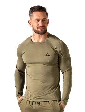 Langarmshirt Basic - Vert - male - Size: L - Allwear - FashionsVida