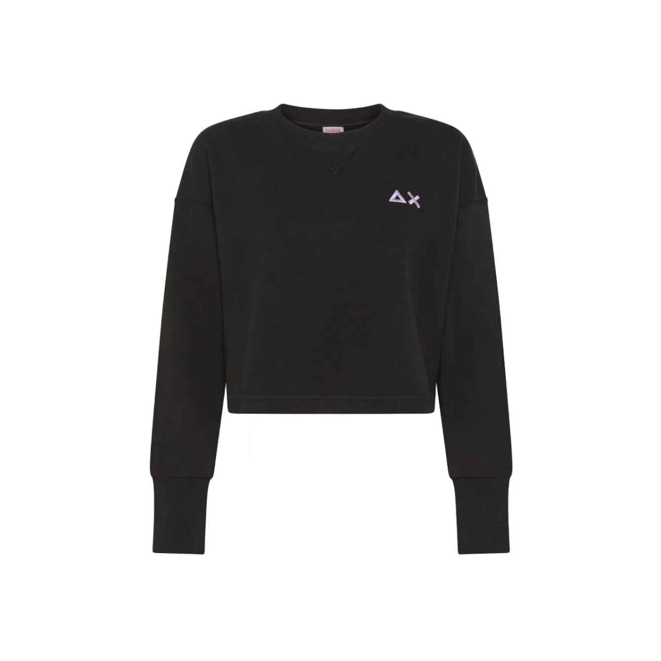Sun68 - Felpa Cropped Nero F34208 - Sun68 - FashionsVida