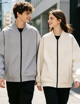 Bomber Jacket Men Clothing Women Casual Zipper Baseball Collar Coat Windproof Outerwear Side Pockets Long-Sleeved Tops - Aliexpress - FashionsVida