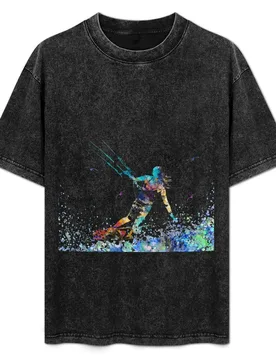 Kitesurfing, watercolor kiteboarding T-Shirt Classic Crew Neck Cotton T-Shirt - Aliexpress - FashionsVida