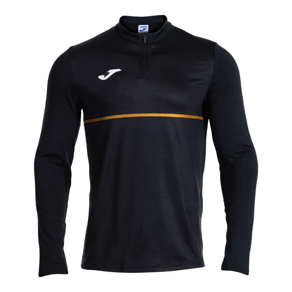 Felpa Con Mezza Zip Record Iii Black 10-11 Anni - Joma - FashionsVida