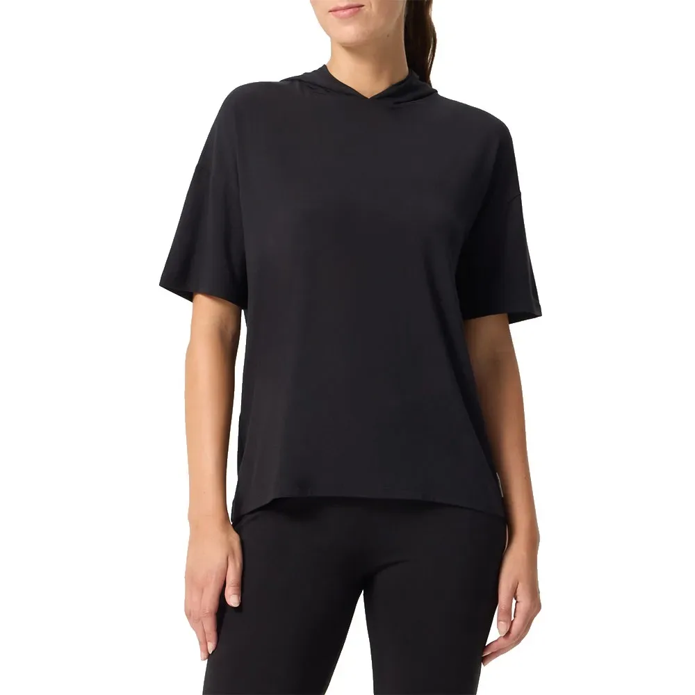 T-shirt à Manches Courtes Natural Hooded Black XL - Ginadan - FashionsVida