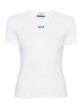 T-shirt bianca con stampa logo