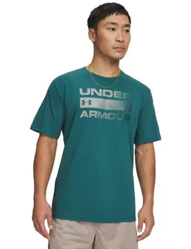 T-shirt à Manches Courtes Team Issue Wordmark Green M - Under armour - FashionsVida