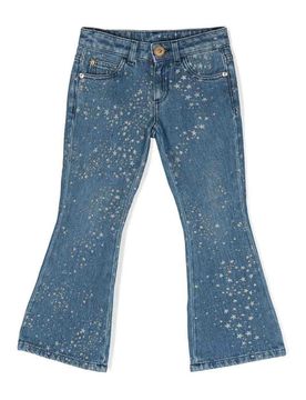 Jeans con stampa di stelle