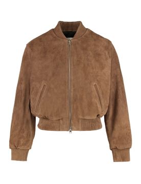 AMI PARIS Suede Bomber Jacket