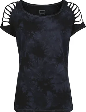 T-Shirt für Damen blau "T-Shirt mit Cuts an den Ärmeln" von - Frauen - female - RED by EMP - FashionsVida