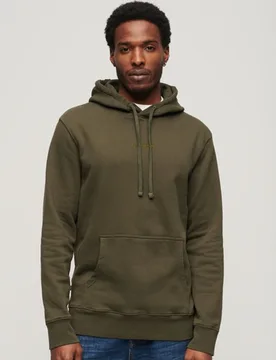 Superdry Herren Hoodie mit Lockerer Passform und Mikro-logo Kaki - Größe: L - 84.99 - FashionsVida