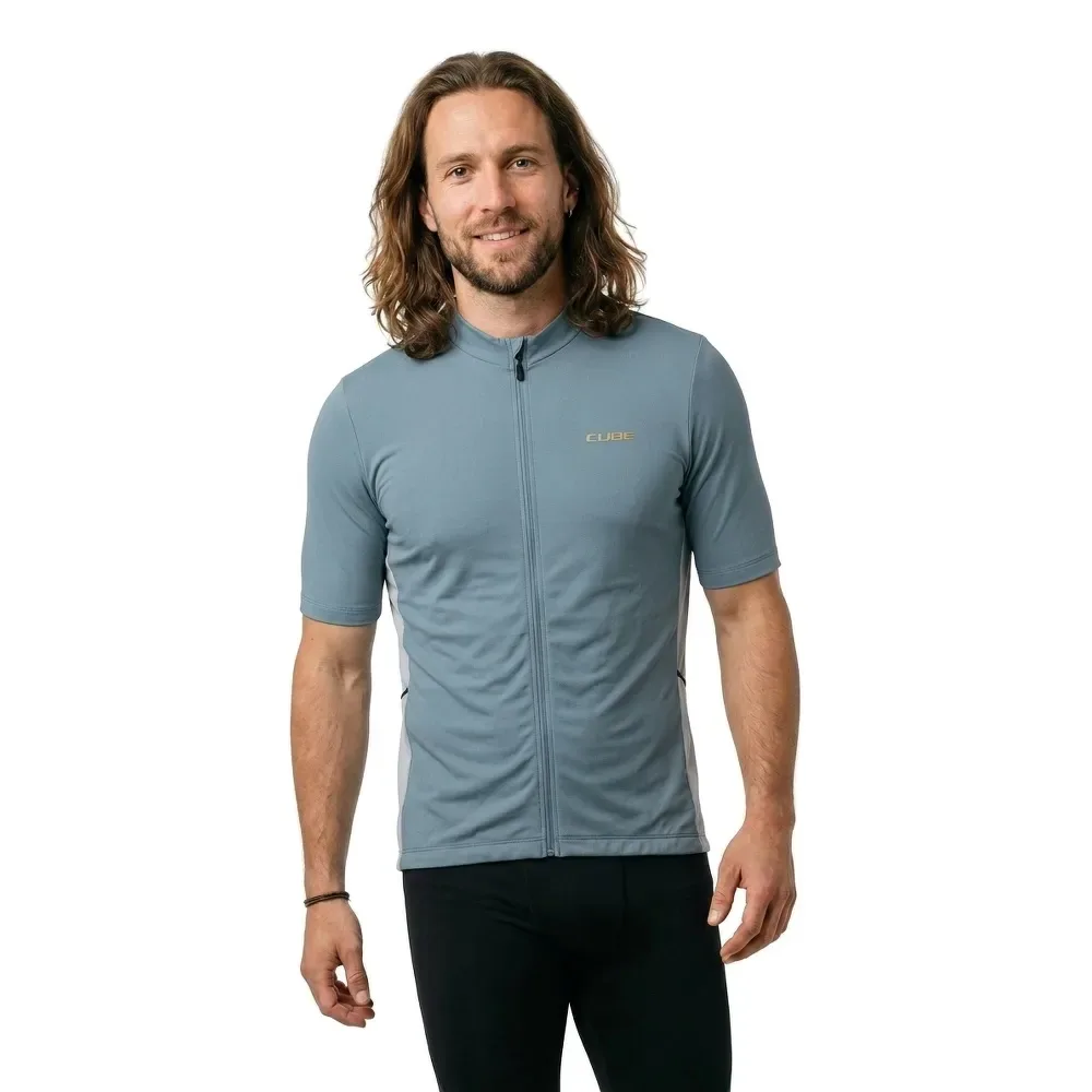 Maglia A Maniche Corte Gravel Blue - CUBE - FashionsVida