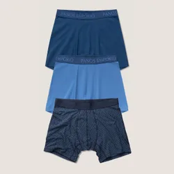Mens 3pk Base Bamboo Boxer - Blue - Size 2xl