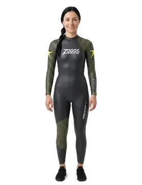 Predator Pro Woman Long Sleeve Neoprene Wetsuit Black / Yellow L Women - Zoggs - FashionsVida