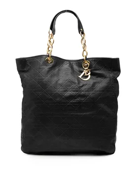 Large Lambskin Cannage Lady Soft Shopping Tote - Dior - FashionsVida