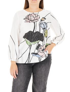 Blusa con stampa BIANCO 43