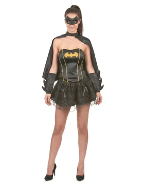 Justice League Batgirl Superheldin Damenkostüm Lizenzware schwarz-gelb - RUBIES UK - FashionsVida