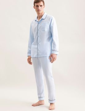 Regular Pyjama Uni Blau 56