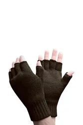 Mens Thermal Fingerless Gloves - - Size: ONESIZE