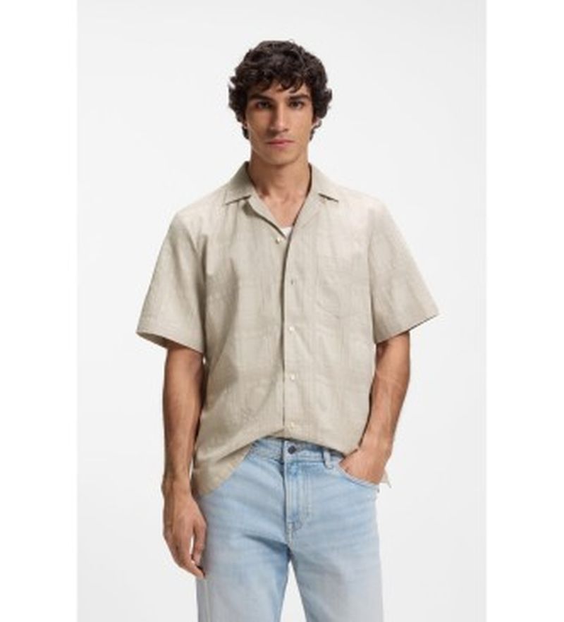 Para hombre. 50559322 Camisa Rayer (S), Casual, Algodón, Manga corta