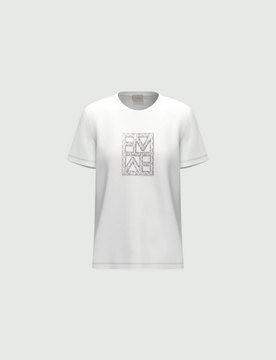 T-shirt con stampa donna bianco