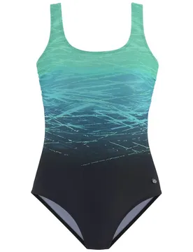 Batik Damen Badeanzug, türkis 40E