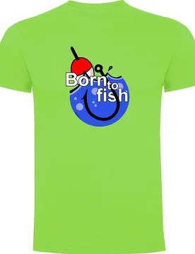 Born To Fish Hook Short Sleeve T-shirt Light Green M Men - Kruskis - FashionsVida