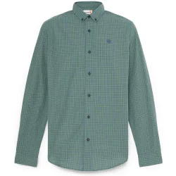 Camisa de hombre regular fit con estampado de cuadros y algodón premium